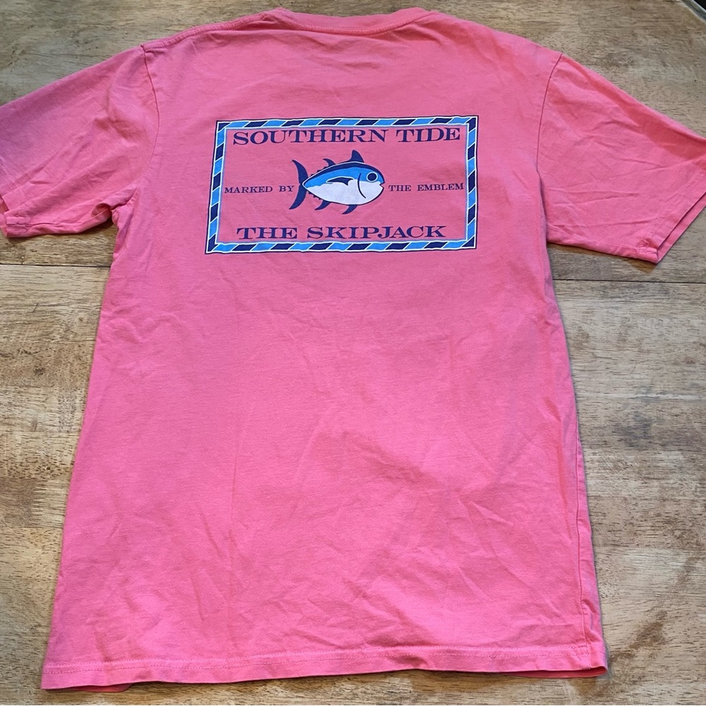 Southern Tide Men’s XS 100% Cotton Hot Pink Skipjack Graphic Tee - Picture 6 of 12